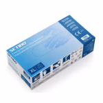 SETINO Nitril púdermentes vizsgálókesztyű, kék, 3.5 g, 100/doboz, XL méret thumbnail 1