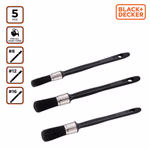 BLACK+DECKER Ecset készlet kör alakú fejjel 5db (2*16mm; 12mm; 2*8mm) minden festékhez, műanyag nyél thumbnail 1