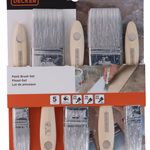 BLACK+DECKER Ecset készlet lapos 5db (2*50mm; 38mm; 2*25mm) minden festékhez, fa nyél thumbnail 4