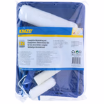 KINZO Festő szett 12db-os (25/38/50mm ecset; 23cm/2 db 10cm henger; 23/10cm nyél; 2 db tálca; kaparókés; csiszolószivacs ) thumbnail 2