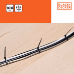 BLACK+DECKER Kábelkötegelő 100db 2.5x100mm fekete (BXCHSF7094) thumbnail 1