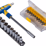 KINZO Csavarhúzó készlet autóhoz (dugókulcs, bitkészlet, T-kulcs) 21 db-os thumbnail 1