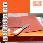 BLACK+DECKER Csiszolópapír 30db-os szett (6 méret) (BXPAAC7006) thumbnail 1