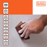 BLACK+DECKER Csiszolópapír 30db-os szett (6 méret) (BXPAAC7006) thumbnail 4