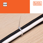 BLACK+DECKER Kábelkötegelő 200db 4 szín/4 méret (BXCHSF7093) thumbnail 3