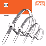 BLACK+DECKER Kábelkötegelő 200db 4 szín/4 méret (BXCHSF7093) thumbnail 1