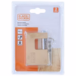 BLACK+DECKER sárgaréz tömblakat, 70mm, 3db kulccsal 2,3x14,7x19,2cm 415gr thumbnail 3