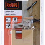 BLACK+DECKER sárgaréz tömblakat, 50mm, 3db kulccsal 2,2x9,7x19,2cm 203gr thumbnail 4