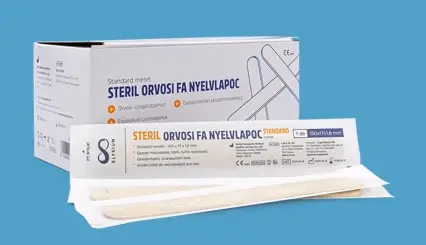 Elysium steril egyesével csomagolt orvosi fa nyelvlapoc - standard - 100 db - Image 1 of 4