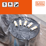 BLACK+DECKER Roller poliakril 100mm*5db 15*3*10cm thumbnail 3