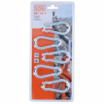 BLACK+DECKER Karabiner szett 5db 8x80mm 150kg teherbírás (BXCHSF7106)