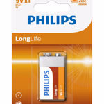 PHILIPS Elem 9V cink Longlife 