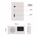 Emos Hordozható rádió Bluetooth, MP3, DAB / DAB+ / FM, fehér színben thumbnail 2