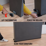 KINZO Bútormozgató szett 4x4 kerék és kerekes emelőrúd, max 600kg thumbnail 2