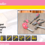 KINZO Női szerszámkészlet 39 db-os, hordtáskában thumbnail 2