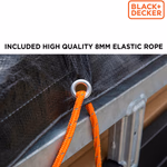 BLACK+DECKER rakomány ponyva 1,6x2,5m 648gr 140gsm thumbnail 5