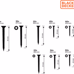 BLACK+DECKER Csavar szett 332db (keresztfejű facsavar) PVC dobozban (BXCHSF7049) thumbnail 3