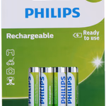 PHILIPS Elem AAA 4db RTU NiMH 1000mAh újratölthető elem R03B4RTU/10