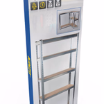 KINZO Szerszámos polc 172x75x30 cmMax 150 kg MDF 4 mm x 5 db thumbnail 1