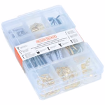 BLACK+DECKER Csavarozható kampó, tipli és akasztó szett, 198db-os, PVC dobozban thumbnail 1