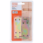 BLACK+DECKER Ajtópánt 2db, 16db csavarral 19,5x3,5x0,2cm 258gr acél (BXCHSF7071) thumbnail 1