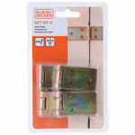BLACK+DECKER Ajtópánt 4db, 24db csavarral 10,1x3,2x0,15cm 211gr acél (BXCHSF7072) thumbnail 1