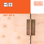 BLACK+DECKER Ajtópánt 4db, 24db csavarral 6,4x3,4x0,1cm 118gr acél (BXCHSF7073) thumbnail 2