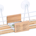 BATH & SHOWER Fürdőszoba polc tapadókorongos bambusz betétes 