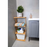 ALPINA Tároló polc bambusz összecsukható 4 szintes 40x33x93cm  thumbnail 5