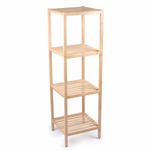 ALPINA Fürdőszoba polc lakkozott bambusz 4 szintes 33x32x108cm thumbnail 2