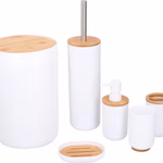 ALPINA Fürdőszoba & WC szett 6 részes műanyag/bambusz  thumbnail 2