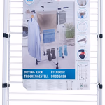 ALPINA Ruhaszárító állvány 3 szintes gurulós 30m 134x68x38cm thumbnail 1