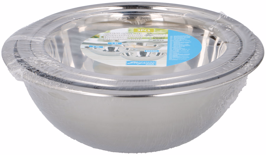 CUISINE ELEGANCE Keverőtál szett fém, 3 darab - 18/20/22cm - Image 1 of 2