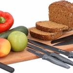 ALPINA 6 részes fekete pengés kés szett, rozsdamentes acél thumbnail 4