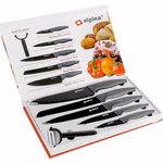 ALPINA 6 részes fekete pengés kés szett, rozsdamentes acél thumbnail 3