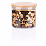 ALPINA Tároló doboz üveg, bambusz tetővel 0,5L 10x10x9cm  thumbnail 2