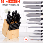 ALPINA 22 részes kés blokk, fa tartóban thumbnail 1