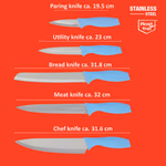 ALPINA 5 darabos késkészlet tartóval 10,5x22cm, 3 színben thumbnail 4