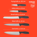 ALPINA 5 darabos késkészlet tartóval 10,5x22cm, 3 színben thumbnail 5