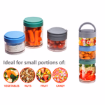 ALPINA Tároló dobozkák egymásra rakható, 3 darabos szett D8,5x26,5cm 440ml/2x230ml thumbnail 3