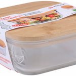 ALPINA Ételtároló bambusz fedővel 770ml 15x15x6,9cm 