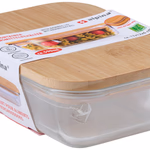 ALPINA Ételtároló bambusz fedővel 593ml 17x12,3x5.9cm 