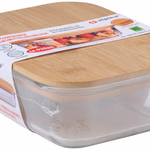 ALPINA Ételtároló bambusz fedővel 930ml 19.2x14.5x6.5cm 