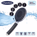 BATH & SHOWER Zuhanyfej 5 funkciós 25x12x5cm 2 színben thumbnail 3