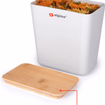 ALPINA Tárolódoboz 3 darab, 1L 13,5x13x8cm, műanyag, bambusz tetővel  thumbnail 3