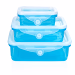 ALPINA Tároló doboz műanyag, flexibilis szilikon tetővel, 3 darabos szett 170ml/450ml/850ml, 2 színben  thumbnail 3