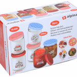 ALPINA Befőttes üveg csavaros tetővel 6db 200ml Ø7xh7,5cm  thumbnail 1