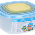 Tároló doboz élelmiszer 10db (1,8/1/0,6/0,35/0,2L) thumbnail 1