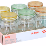 ALPINA Csattos befőttesüveg színes tetővel 6db 22x14,5x9cm  thumbnail 1