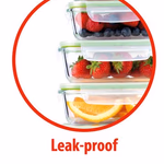 ALPINA tároló edény, 6db 2x370/640/1050ml, üveg műa. Tetővel thumbnail 3